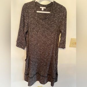 Westport 1962 comfortable 2 front pockets Black Charcoal White tunic/dress Large